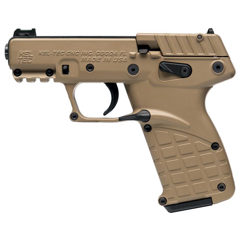 P17, Single Action, Semi-automatic, Polymer Frame Pistol, Compact, 22LR, 3.8" Barrel, Threaded 1/2x28, Matte Finish, Tan, Fiber Optic Front Sight, 10 Rounds, 3 Magazines P17BTAN10