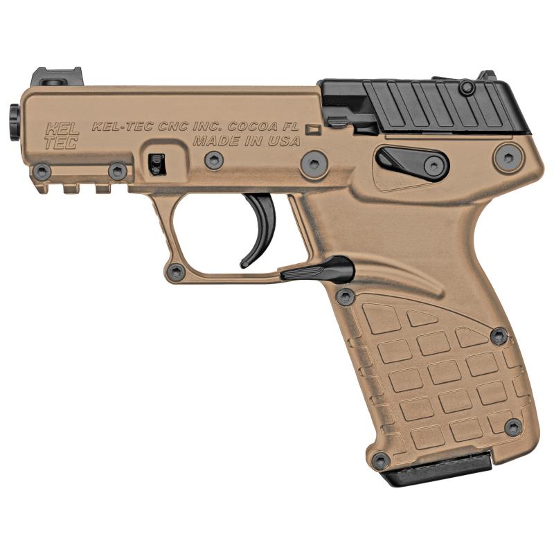 P17, Compact, 22LR, 3.93" Threaded Barrel, Polymer Frame, Tan Finish, Fiber Optic Front Sight, 16Rd, 3 Magazines P17TAN