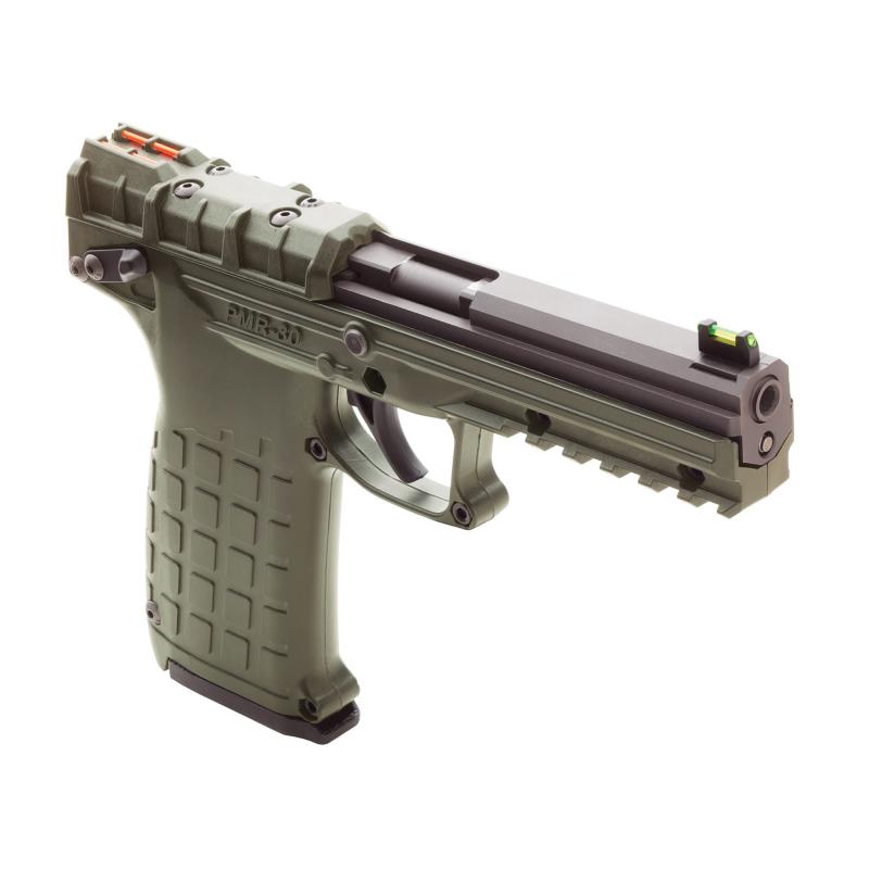 PMR-30 .22 Winchester Magnum Rimfire 4.3 Inch Barrel Fiber Optic Sights Picatinny Rail Blue Slide Cerakote OD Green Grip/Frame 30 Round