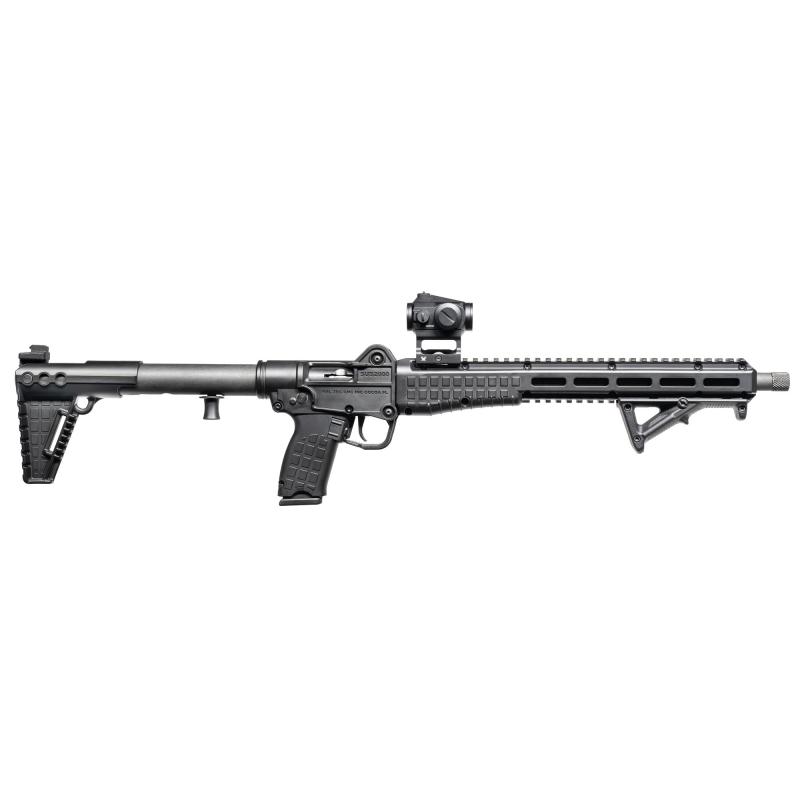 Model Sub 2000 Defender, Gen 3, Semi-automatic Rifle, 10MM, 16.1" Threaded Barrel, Matte Finish, Black Furniture, Vortex Crossfire Red Dot, Magpul Angled Grip, 2 Magazine, 15 Rounds, For Glock 20 Magazines SUB2K10GLKBLKD
