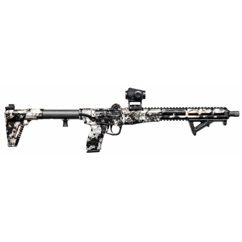 Model Sub 2000 Defender, Gen 3, Semi-automatic Rifvle, 10MM, 16.1" Threaded Barrel, Matte Finish, Kryptek Obskura Skyfall, Vortex Crossfire Red Dot, Magpul Angled Grip, 2 Magazine, 15 Rounds, For Glock 20 Magazines SUB2K10GLKDSKYFALL