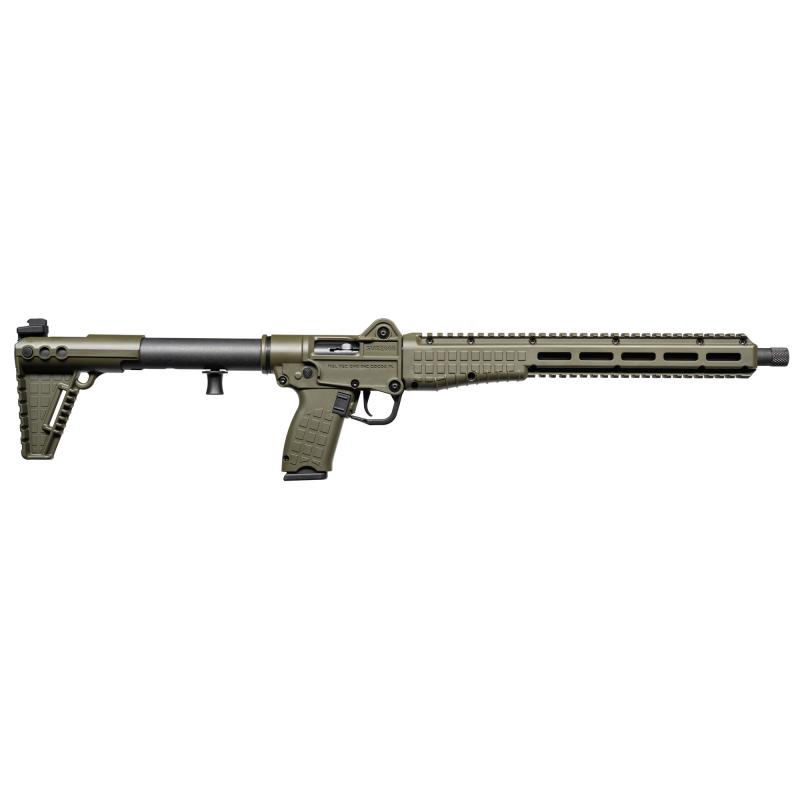 Model Sub 2000, Gen 3, Semi-automatic Rifle, 10MM, 16.1" Threaded Barrel, Matte Finish, Green Furniture, 1 Magazine, 15 Rounds, For Glock 20 Magazines SUB2K10GLKGRN