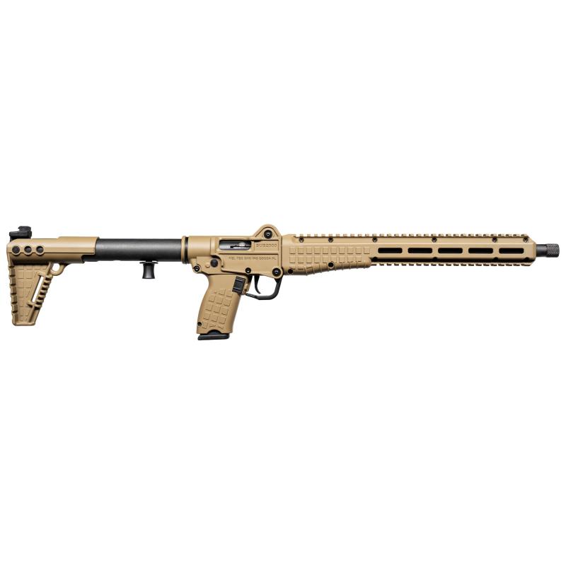 Model Sub 2000, Gen 3, Semi-automatic Rifle, 10MM, 16.1" Threaded Barrel, Matte Finish, Tan Furniture, 1 Magazine, 15 Rounds, For Glock 20 Magazines SUB2K10GLKTAN