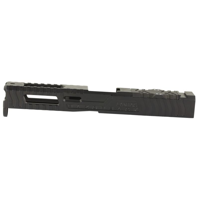 Razorback Stripped Slide, Fits Gen 4 Glock 17, RMR Cut with Plate, DLC Finish, Black 01-GSS-GEN4-G17-LT