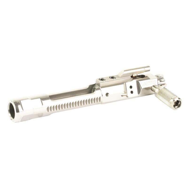 Enhanced Side Charger Bolt Carrier Group, Fits AR15, Full Auto Profile, Nickel Boron Finish, Silver 01-UP-SC-NIB-EBCG