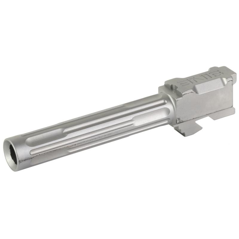 9INE, Barrel, 9MM, Stainless, 1:10, Fluted, Fits Glock 17 01-GB-G17-NTH-SSK