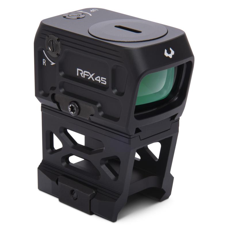 RFX45 Pro, Closed Emitter Optic, 3 MOA Green Dot, 1x24mm Objective, Compatible with Acro Footprint, Black, Includes MOS and RMR Adapter Plates, High and Low Picatinny Mounts 981-0052