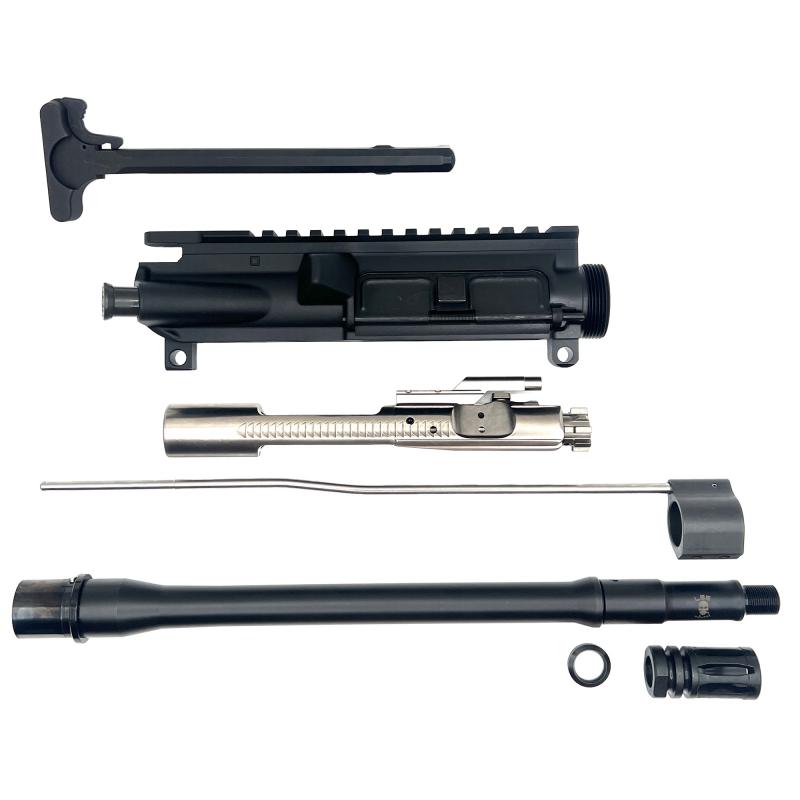 Ready Build Kit, Complete Upper Receiver, 12.5" Cold Hammer Forged Barrel, 223 Remington/556NATO, A2 Flash Hider, Mid Length Gas System, M16 Bolt Carrier Group, Standared Charging Handle, Black AR125RBK