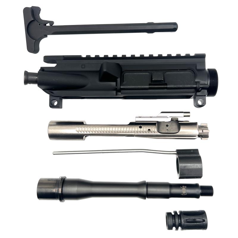 Ready Build Kit, Complete Upper Receiver, 7.5" Cold Hammer Forged Barrel, 223 Remington/556NATO, A2 Flash Hider, Pistol Length Gas System, M16 Bolt Carrier Group, Standared Charging Handle, Black AR75RBK