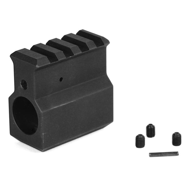 .750 Gas Block w/Rail, Upper Receiver Height, Set Screws Included, Black Finish ARRGB-UH