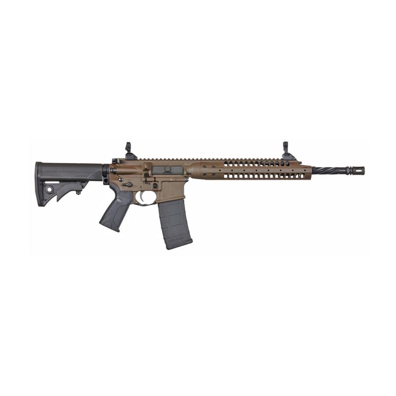 IC-A5 Rifle 5.56mm NATO 16.1 Inch Threaded Spiral Fluted Barrel 1/2x28 TPI LWRCI Adjustable Compact Stock Patriot Brown 30 Round