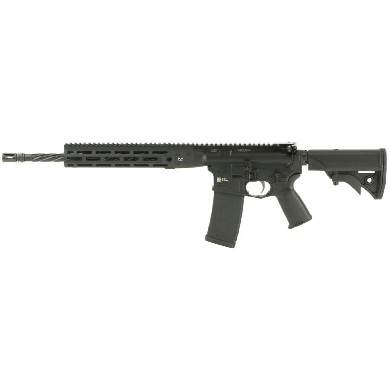 IC Direct Impingement 5.56mm NATO 16.1 Inch Threaded Barrel Ni-Corr Treated MLOK Handguard 6-Position Compact Adjustable Stock Black 30 Round