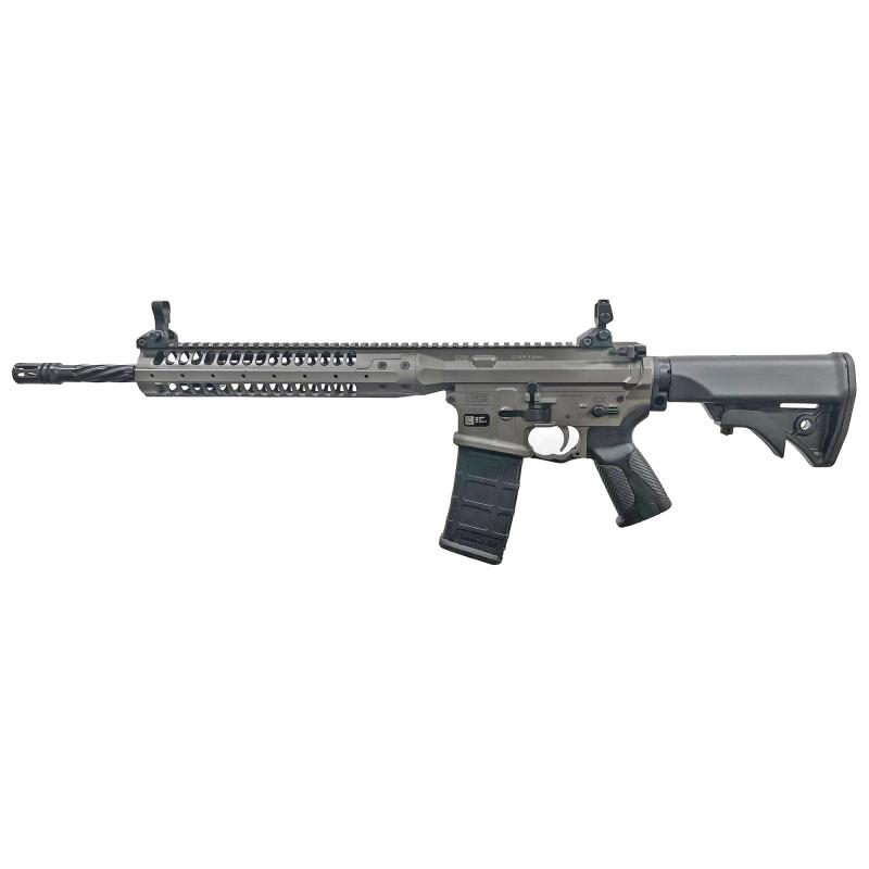 IC-SPR 5.56mm NATO 16.1 Inch Spiral Fluted Threaded Barrel Target Gray Finish Adjustable Stock MOE Grip 30 Round