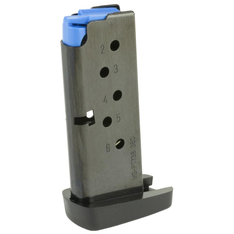 Magazine, 380ACP, 6Rd, Blue Finish, Fits 738TCP MGPT7386B