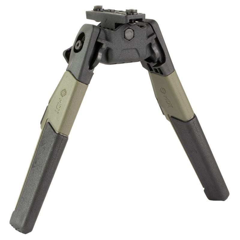 ORYX Bipod, Height Adjustable, Adjustable Tilt (Cant) Tension Lever, MLOK Attachment Interface, High Strength Polymer Construction, Matte Finish, Black and Olive Drab Green 106740-ODG