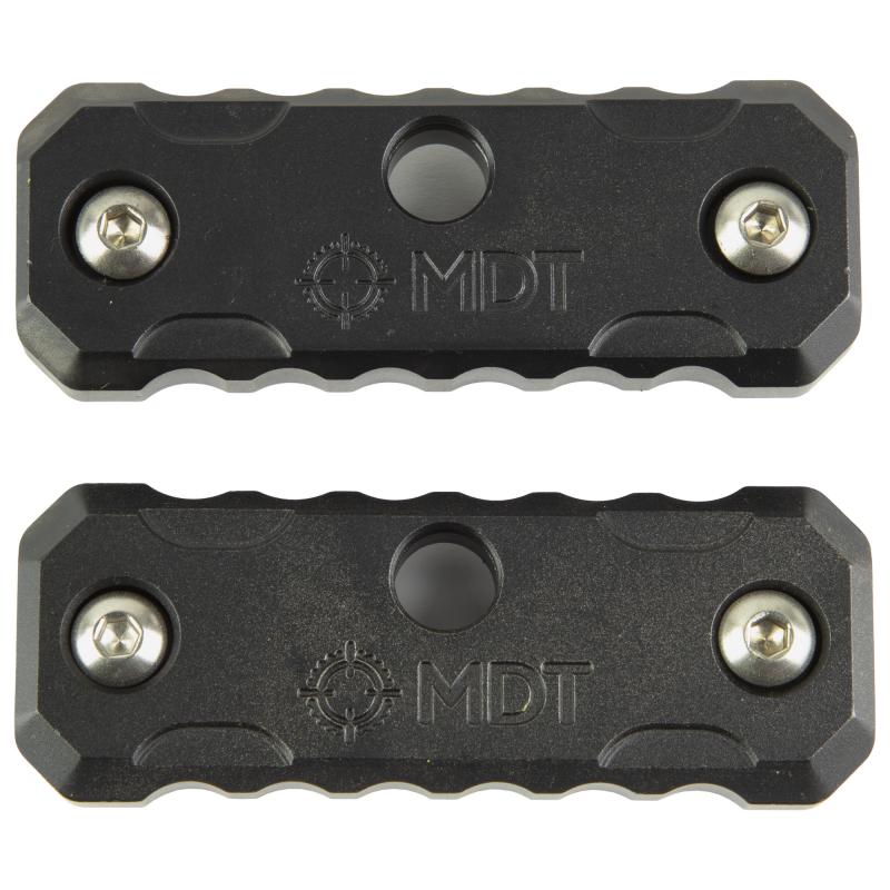 Exterior Forend Weights, .35lbs Each/.70lbs Total, Nitride Finish, Black, Case Hardened 1018 Steel, Fits M-lok, Includes (2) Individual Weights 107320-BLK