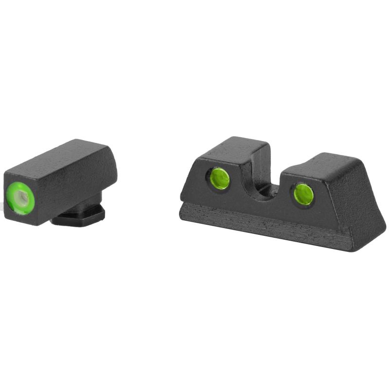 ML40220 HYPER-BRIGHT FOR GLOCK PISTOLS FRONT GREEN RING/ REAR GREEN GLOCK 42, 43, 43X AND 48
