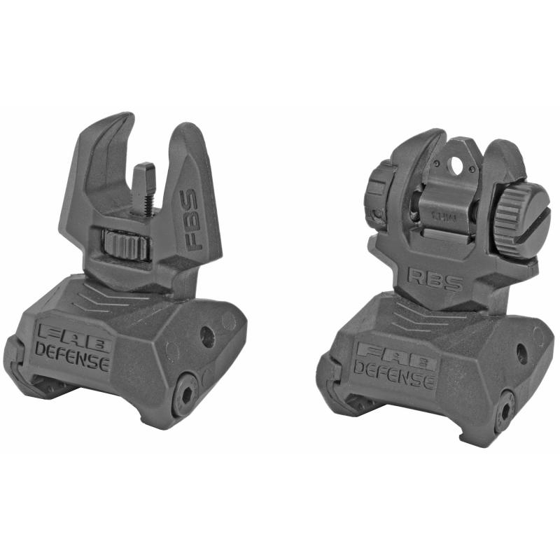 MEPRO FRBS- FLIP BACKUP SIGHTS 2 DOT REAR  / ORANGE HYPER BRIGHT FRONT  - BLACK