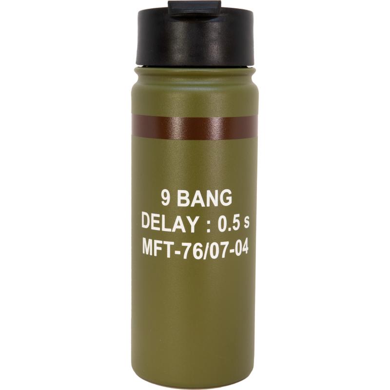 Mission First Tactical, 9 Bang Drinkware, Flip Top Tumbler, 16 oz, Green DM9BG-16