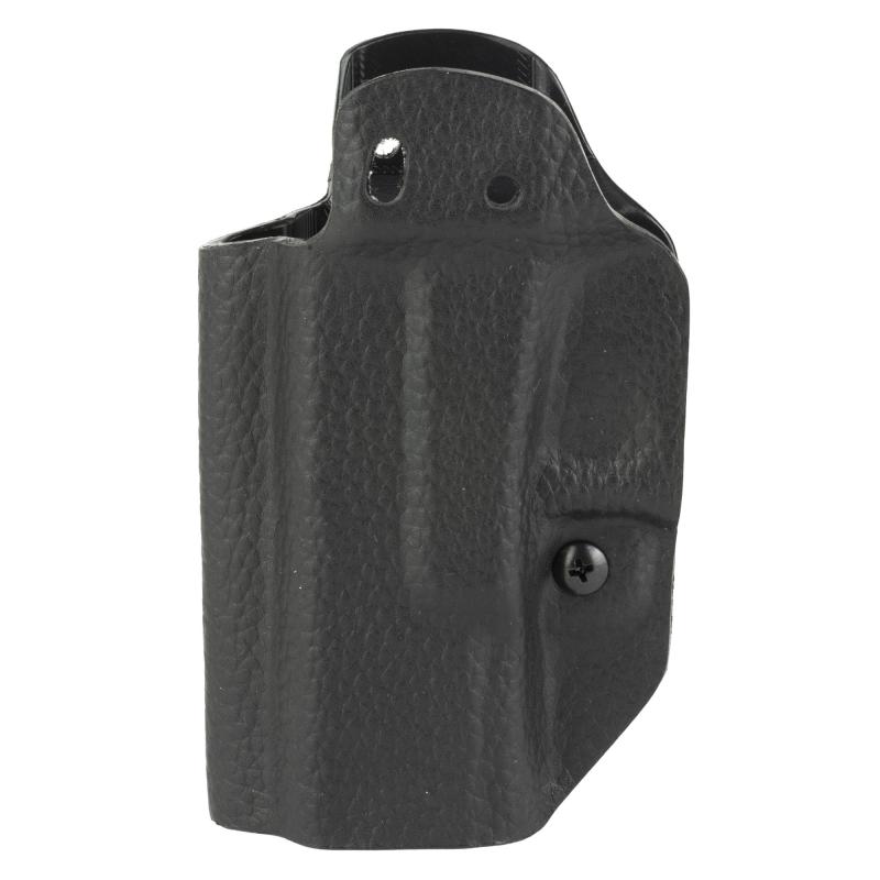 Hybrid Holster, Inside Waistband Holster, Ambidextrous, Fits Glock 19/23/45, Kydex with Leather Shell, Includes 1.5" Belt Attachment, Black H3-GL-1-BLK2