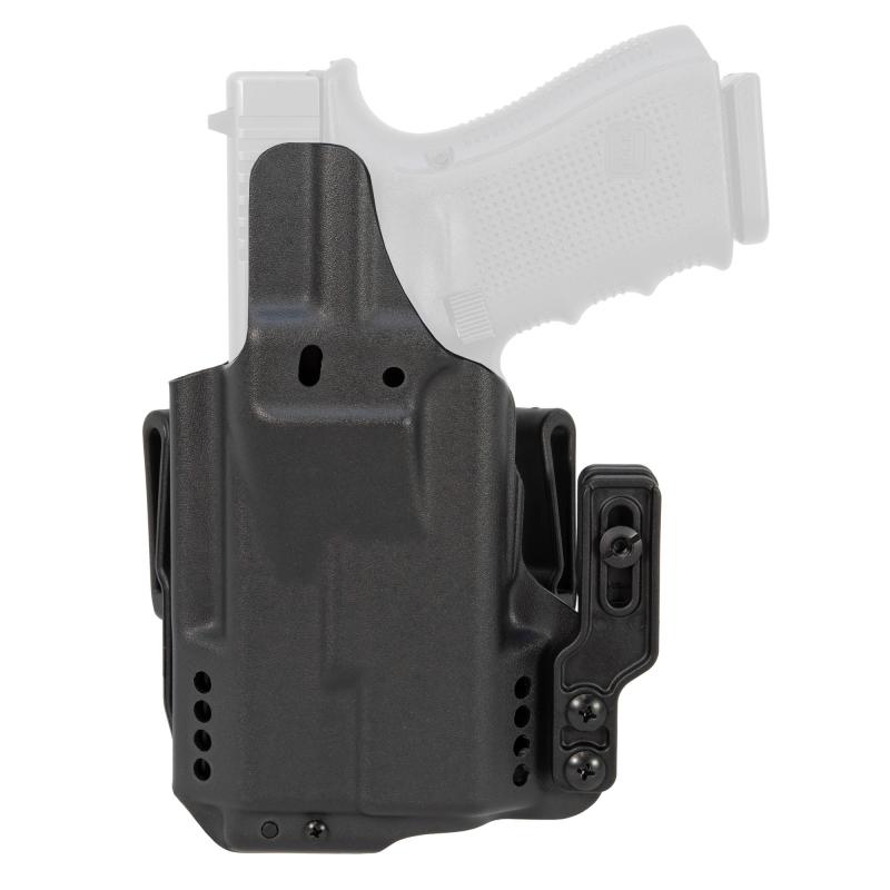 Pro Holster, Inside Waistband Holster, Ambidexrous, For Glock 19 with Streamlight TLR 7, Kydex, Includes 1.5" Belt Attachment, Black H5-GL-1-WL-7