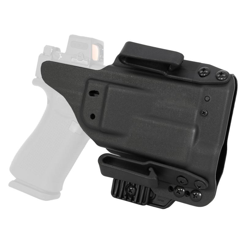 Pro Holster, Inside Waistband Holster, Ambidexrous, For Glock 43X with Streamlight TLR 7, Kydex, Includes 1.5" Belt Attachment, Black H5-GL-3-WL-7