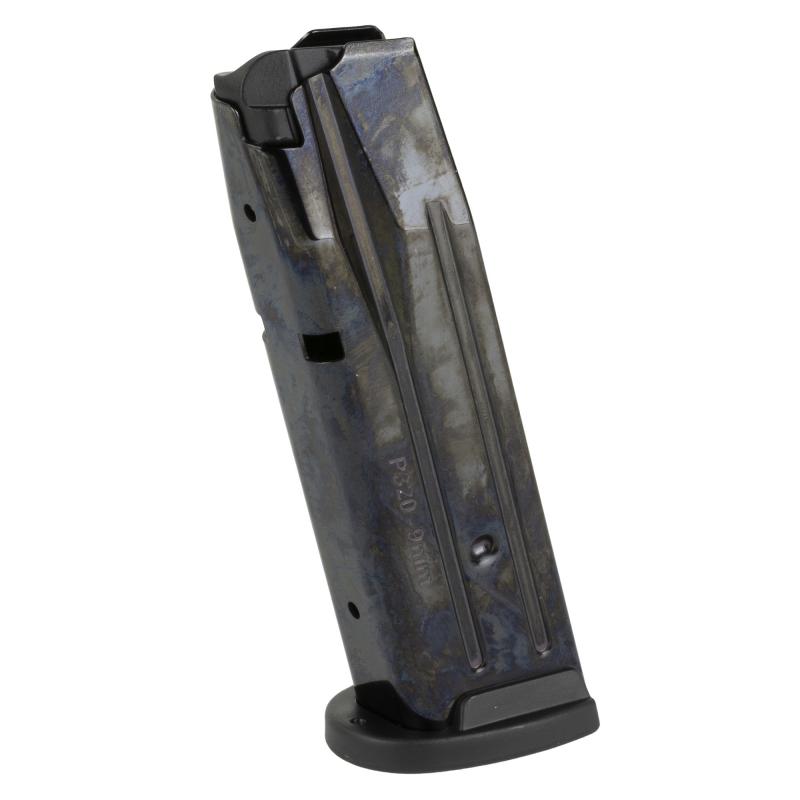 Pistol Magazine, ACT-MAG, 9MM, 15 Rounds, Fits Sig P320/M17 Full Size, Blued Finish 3210