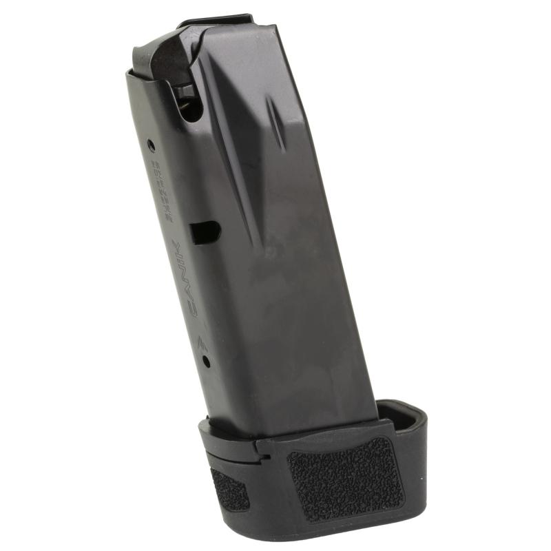 MC9 Magazine, 9MM, 15 Rounds, Fits Canik MC9, Matte Finish, Black, Includes Black Full Grip Extension MA2276
