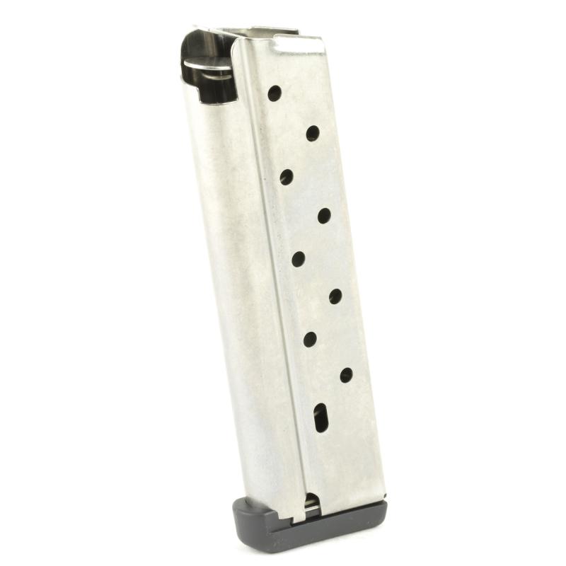 Magazine, 38 Super, 10Rd, Fits 1911, Pad, Stainless 13111