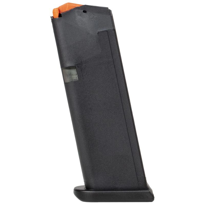 OEM Magazine, 40 S&W, 10 Rounds, Fits GLOCK 23, Cardboard Style Packaging, Polymer, Black, Orange Follower, Gen5 65282