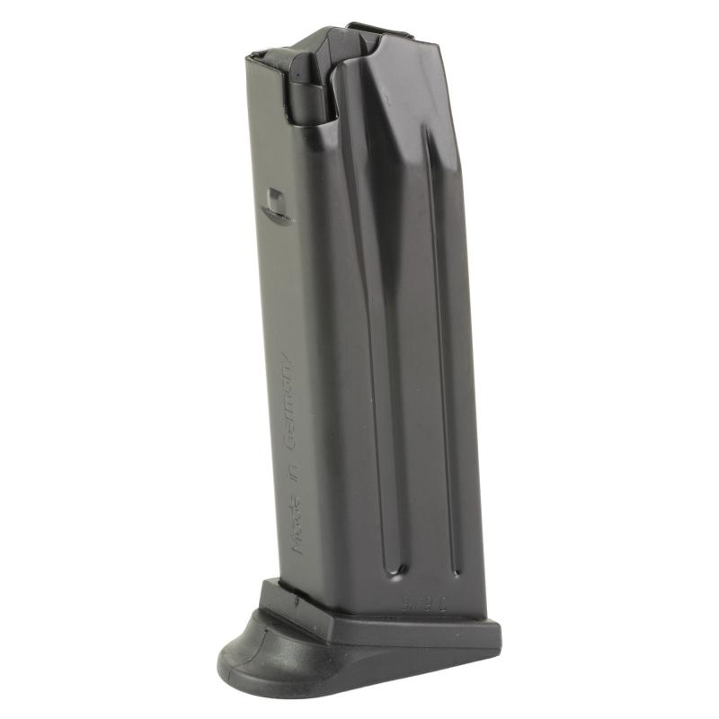 Magazine, 9MM, 13 Rounds, Fits P2000/USP9 Compact, with Finger Rest, Steel, Black, Red Follower 50259083