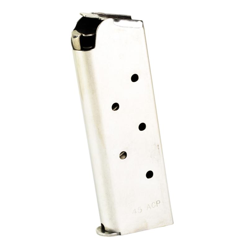 Magazine, 45ACP, 7 Round, For Compact/Ultra 1911, Stainless Steel, Silver 1000173A