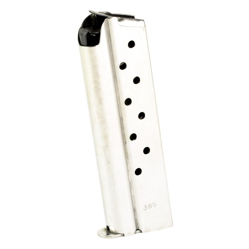 Magazine, 38 Super, 9 Rounds, Fits 1911, Stainless Steel, Silver 1000351A