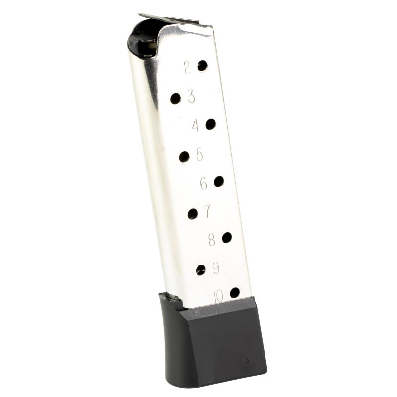 Magazine, 45 ACP, 10 Rounds, Fits 1911, Stainless Steel, Silver 1100167A