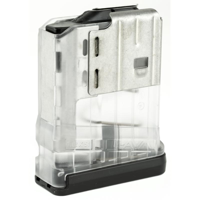 L5 Advanced Warfighter Magazine, 308 Win/762NATO, 10Rd, Fits AR10, Clear L7-10-CLR