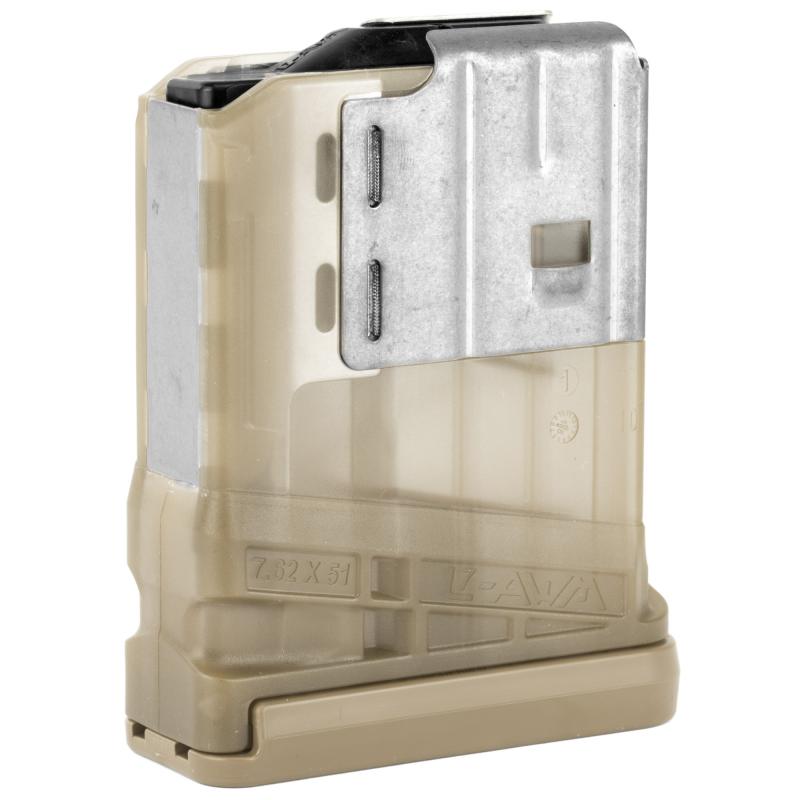 L7AWM Magazine, 308 Win/762NATO, Fits AR10, Translucent Dark Earth Finish, 10 Rounds LSL7-10-TDE