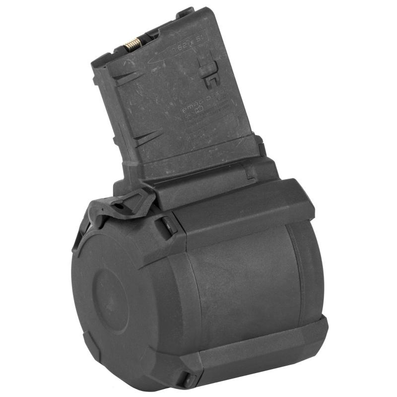 Magazine, PMAG, D-50, 762NATO, 50Rd, Black Finish, DPMS/SR25/LaRue OBR MAG993-BLK