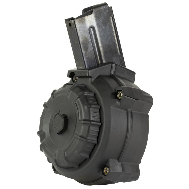 Magazine, Drum, 7.62X39, 50 Rounds, Fits Ruger Mini-30, Polymer Construction, Black DRM-A101