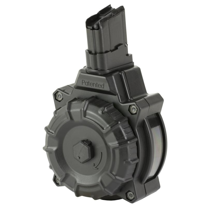 Magazine, Drum, 30 Carbine, 50 Rounds, Fits M1 Carbine, Polymer Construction, Black DRM-A103