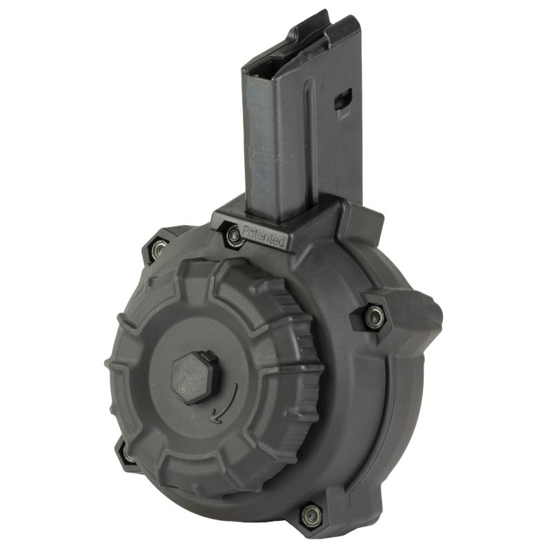 Drum Magazine, 7.62X39MM, 50 Rounds, Fits AR-15 Pattern Firearms Chambered in 7.62X39mm, Steel/Polymer Construction, Black DRM-A111