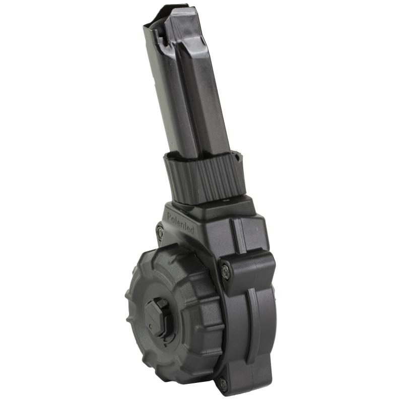 Magazine, 9MM, 30 Round Drum, Fits S&W Shield Plus, Polymer, Black DRM-A82