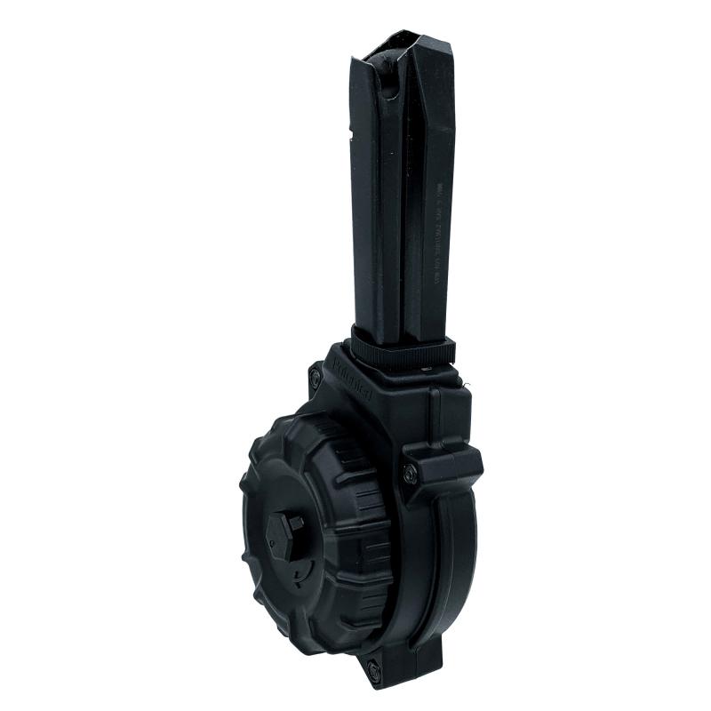 Magazine, Drum, 9MM, 50 Rounds, Fits SAR9, Polymer Construction, Black DRM-A99