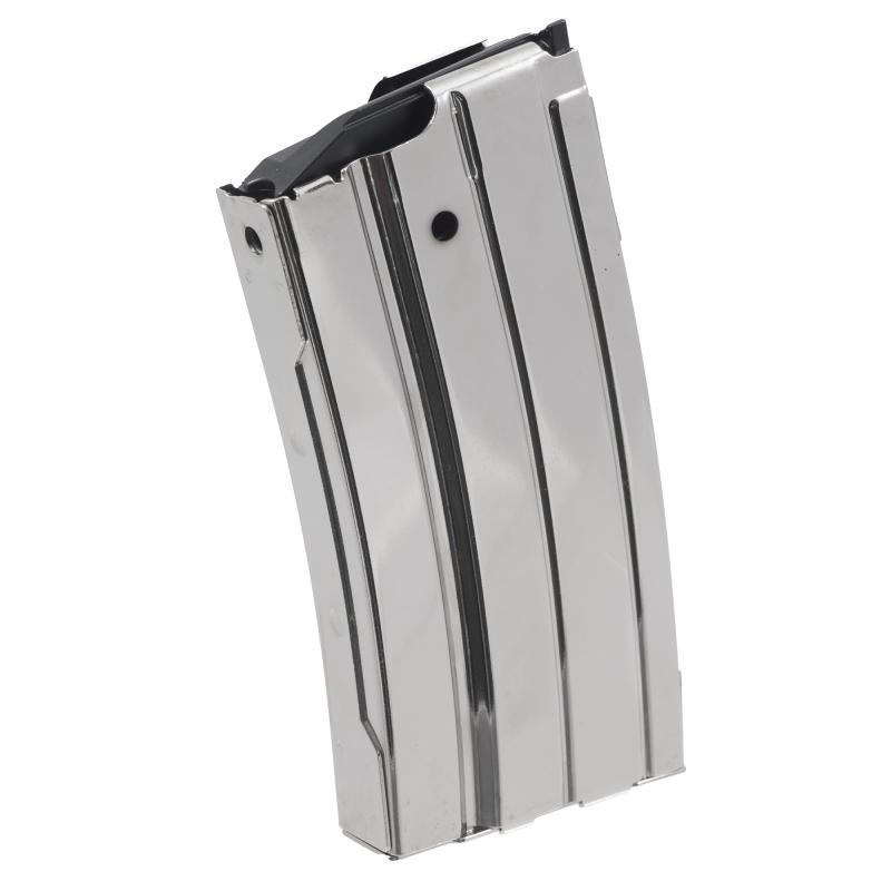 Magazine, 223 Remington, 20 Rounds, Fits Mini 14, Nickel Finish, Silver 90013