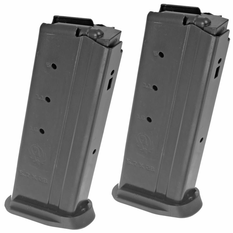 Magazine, 5.7X28MM, 20Rd, Black, Fits Ruger-57, 2 Pack 90711