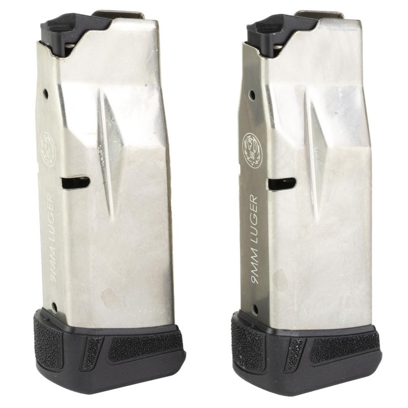 Magazine, 9MM, 12Rd, Black, Fits Ruger MAX-9, 2-Pack 90716