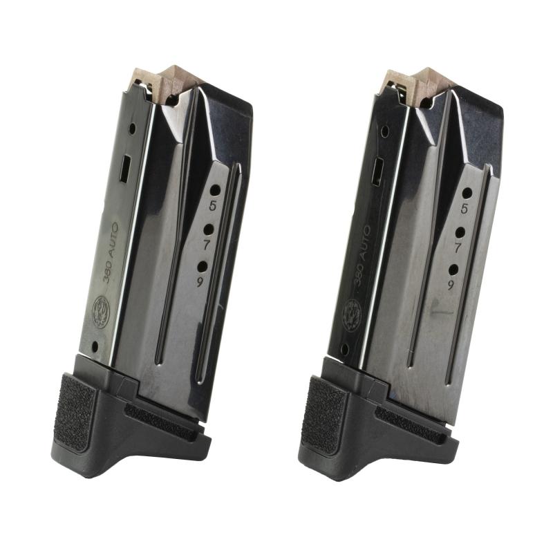 Magazines, 380 ACP, 10 Rounds, Fits Ruger Security-380, Steel, Black, 2 Pack 90729