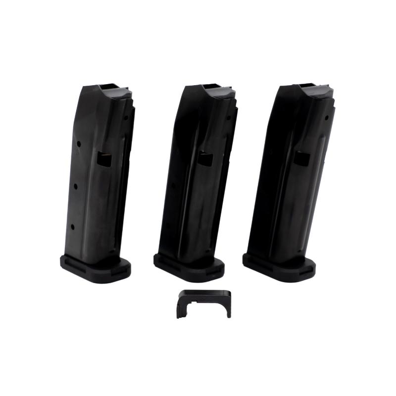 Magazine, S15 Gen 3 Combo, 9MM, 15 Rounds, Nitride Finish, Black, For Glock 43X/48, Includes Steel Magazine Release, 3 Magazines S15-COMBO-G3-3M-1C