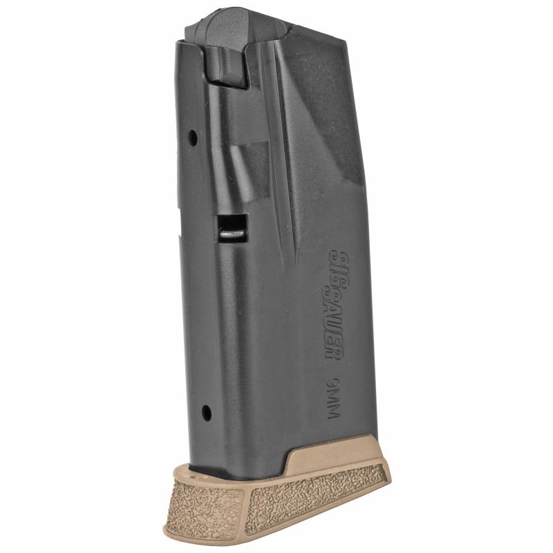 Magazine, 9MM, 10Rd, Coyote Finger Extension, Fits Sig P365 MAG-365-9-10X-COY