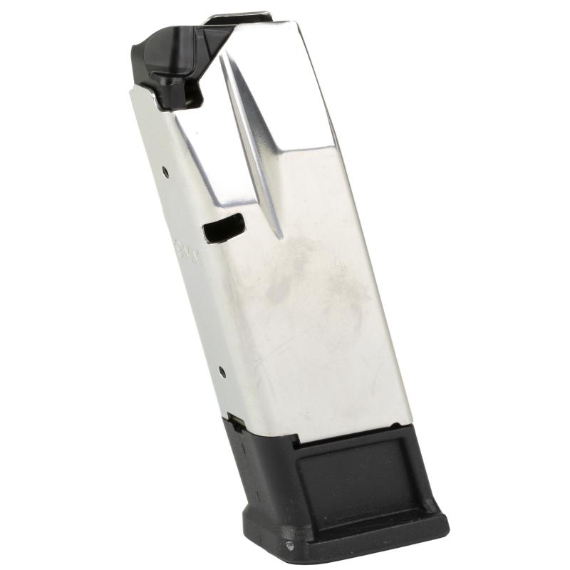 Magazine, 9MM, 10 Rounds, Fits Hellcat Pro, Silver Stainless Steel Body with Black Base Plate HCP5910