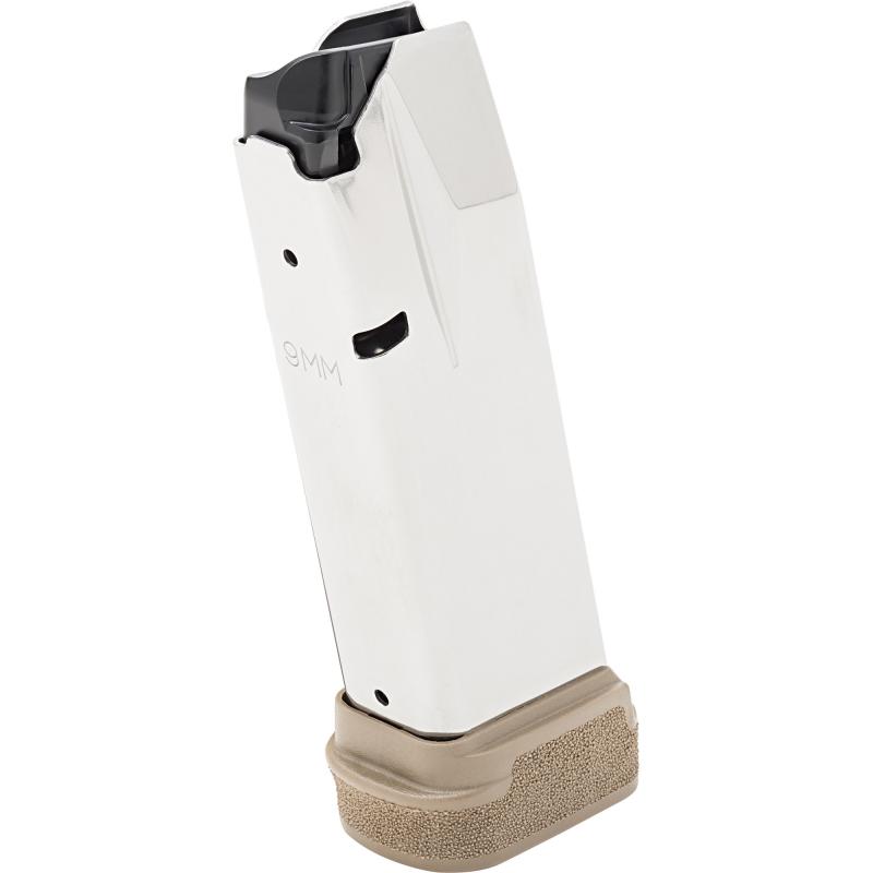 Magazine, 9MM, 17 Rounds, Fits Hellcat Pro, Silver, Flat Dark Earth Base Plate HCP5917F